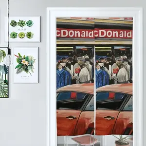 First Mcdonalds In Russia Door Curtains