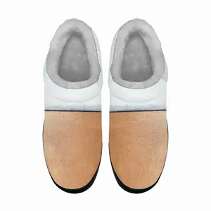 Men Black And White Over Copper Cotton Slippers