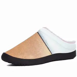 Men Black And White Over Copper Cotton Slippers