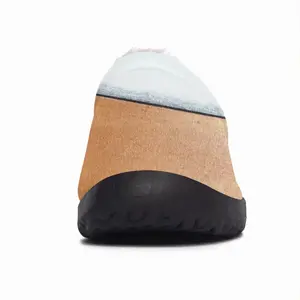 Men Black And White Over Copper Cotton Slippers