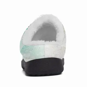 Men Basic Green Cotton Slippers