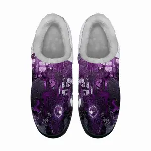 Men Basic Violet Cotton Slippers