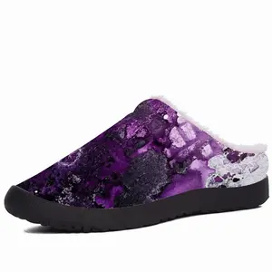 Men Basic Violet Cotton Slippers