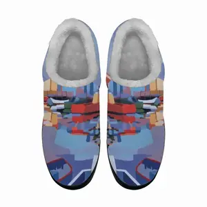 Men La Pointe Courte A Fishing Harbor In Southern France Cotton Slippers