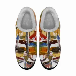 Men Old Fishing Boats Cotton Slippers