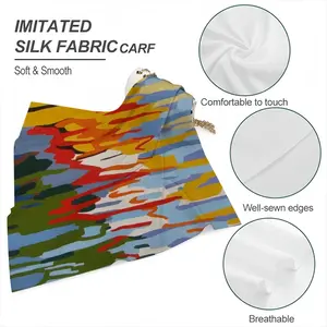 Reflections Of Boats In Water 3 Silk Kerchief