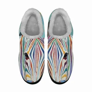 Men Rainbow Zebra Cotton Slippers