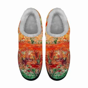 Men Orange Island Cotton Slippers