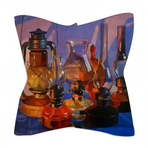 Still Life With Kerosene Lamps Silk Kerchief