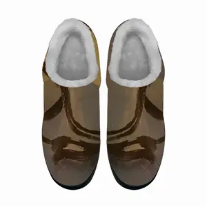 Men Lines On Greenish Cotton Slippers