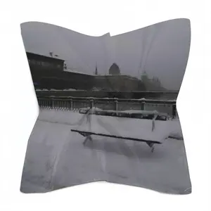 Winter In Paris From Arcole Bridge Silk Kerchief