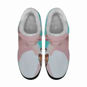 Men Girl With Sparrows Cotton Slippers