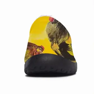 Men Rooster And Chickens Cotton Slippers