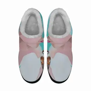 Men Girl With Sparrows -Diptych Cotton Slippers