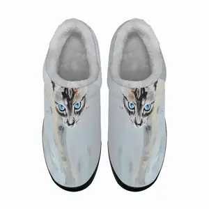 Men Cat With Fish Cotton Slippers