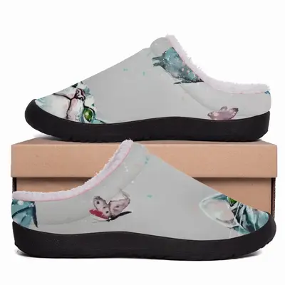 Men Cat And Butterflies Cotton Slippers