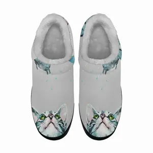 Men Cat And Butterflies Cotton Slippers