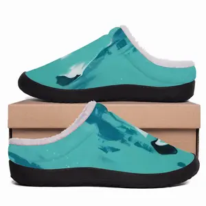 Men Turquoise Horse Cotton Slippers