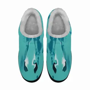 Men Turquoise Horse Cotton Slippers