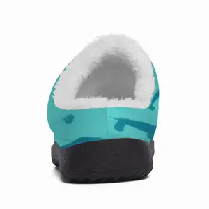 Men Turquoise Horse Cotton Slippers