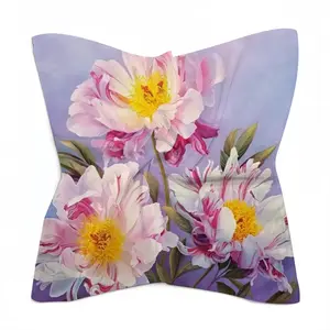 The Kingdom Of Peonies Silk Kerchief