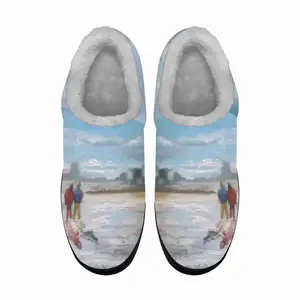 Men Walking Together Cotton Slippers