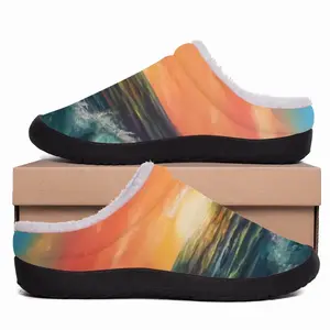 Men Big Sea Sunset Cotton Slippers