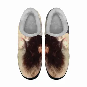 Men Hedgehog In The Fog Cotton Slippers