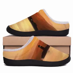 Men Gold Sea Sunset Cotton Slippers