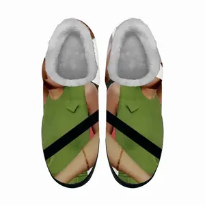 Men Green Dress Cotton Slippers