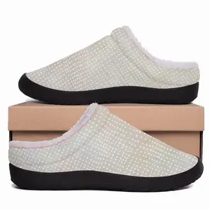 Men White On Gold Cotton Slippers