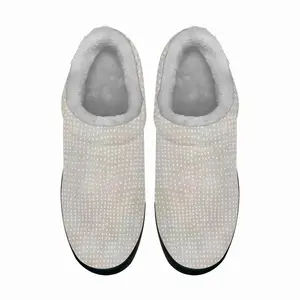 Men White On Gold Cotton Slippers