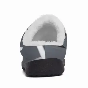 Men Black-Gray Cotton Slippers