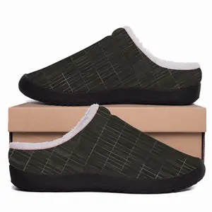 Men Black Pencil Cotton Slippers