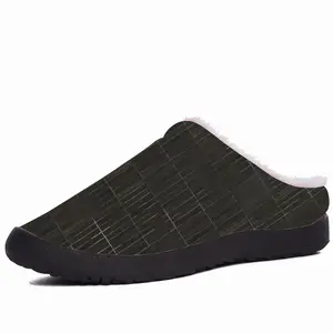 Men Black Pencil Cotton Slippers