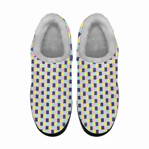 Men Pink-Purple-Yellow-Green Cotton Slippers