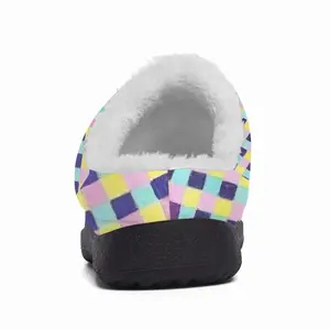 Men Pink-Purple-Yellow-Green Cotton Slippers