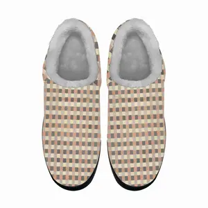 Men Ocher-Gray-Brown Cotton Slippers