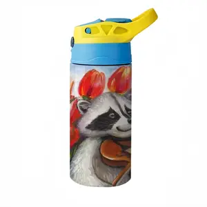 Raccoon Celebrating Spring Children's Water Cup