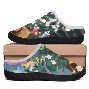 Men Flowers Cotton Slippers