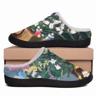 Men Flowers Cotton Slippers