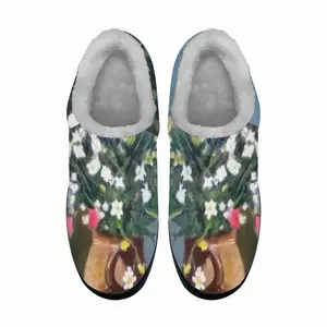 Men Flowers Cotton Slippers