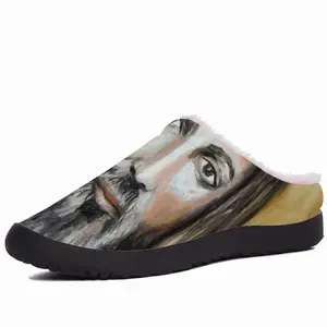 Men Christ Face Cotton Slippers