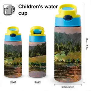 Sunset Pond With Sun Reflection Children's Water Cup