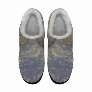 Men Morning In The Winter Forest Cotton Slippers