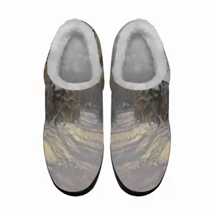 Men Frosty Day In The Forest Cotton Slippers