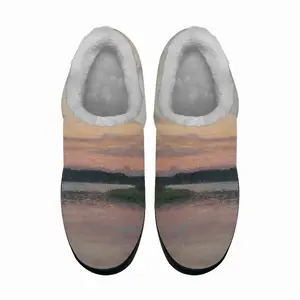 Men Evening On The Msta River Cotton Slippers