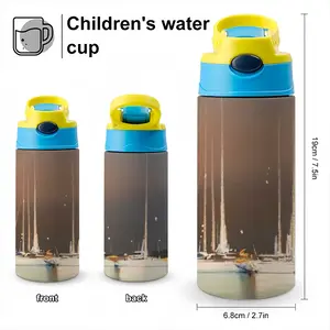 Sailboats In Thunderstorm Children's Water Cup