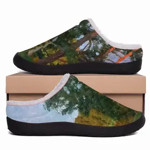 Men Evening In A Pine Forest Cotton Slippers