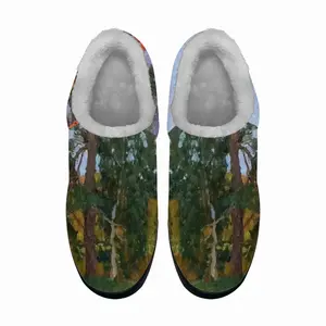 Men Evening In A Pine Forest Cotton Slippers